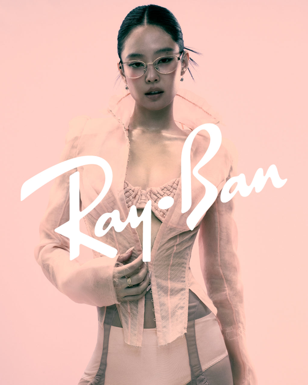Ray-Ban JENNIE RX3774VD กรอบแว่นสายตาของแท้ (รุ่นที่ Jennie ใส่)