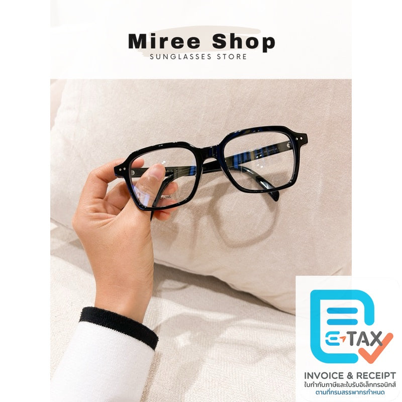 Celine Square Eyeglasses กรอบแว่นสายตาวัสดุ Acetate ร้านแอมของแท้เท่านั้น CL50139F