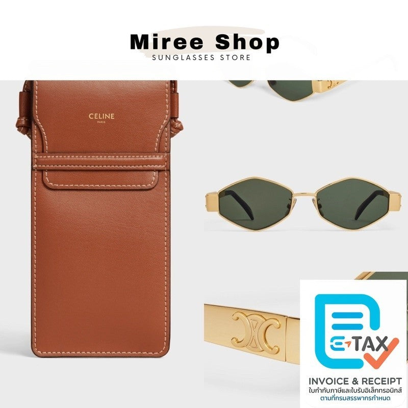 Celine Triomphe Metal 02 ร้านแอมของแท้เท่านั้นค่า CL40254U