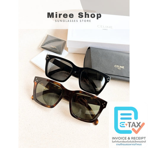 Celine Black Frame 45 Sunglasses ทรงสแควร์ คลาสสิคเท่หรู CL40248I