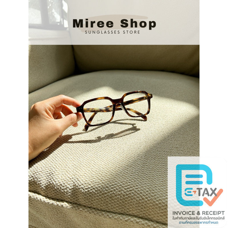 Celine Square Eyeglasses กรอบแว่นสายตาวัสดุ Acetate ร้านแอมของแท้เท่านั้น CL50139F