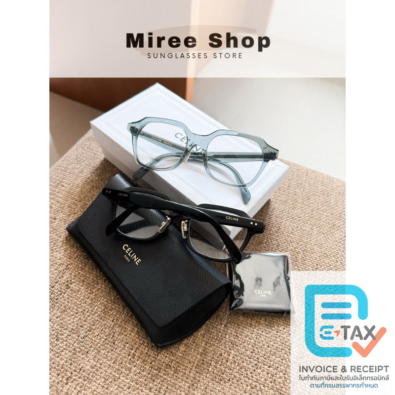 Celine Square Eyeglasses กรอบแว่นสายตาวัสดุ Acetate ร้านแอมของแท้เท่านั้น CL50127F/I