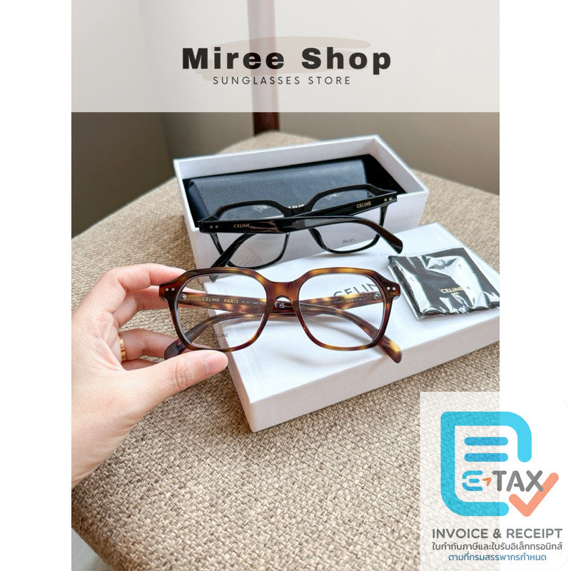 Celine Square Eyeglasses กรอบแว่นสายตาวัสดุ Acetate ร้านแอมของแท้เท่านั้น CL50127F/I