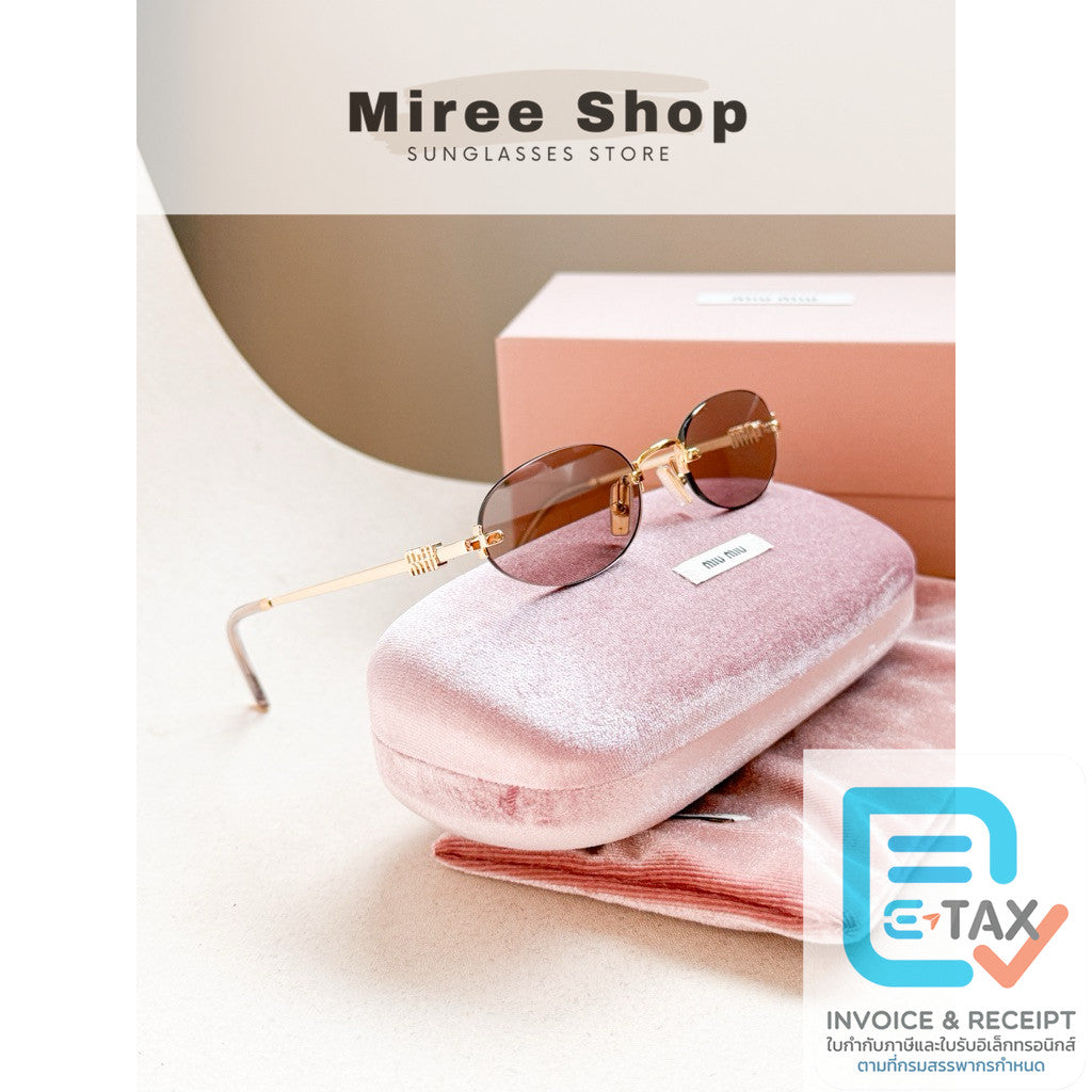 Miu Miu แว่นตารุ่น A54S วงรีไร้กรอบ สวยไร้ที่ติ ร้านแอมของแท้เท่านั้นค่า