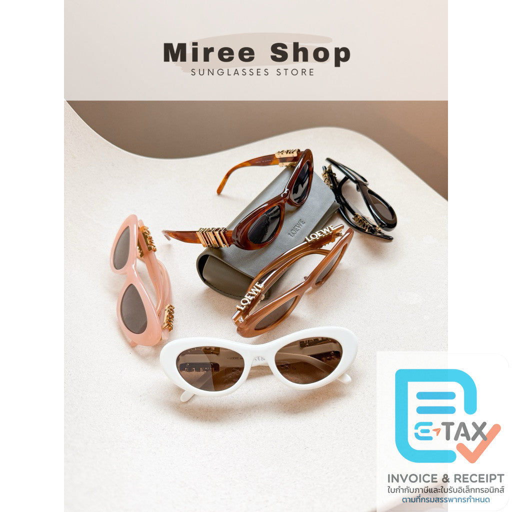 Loewe Cocktail Sunglasses ทรงรีแคทอาย ของแท้ LW40156U