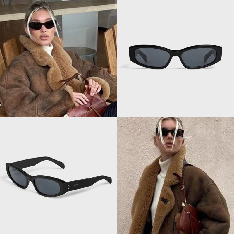 Celine CL40252I Rectangular S252 กรอบ Acetate Sunglasses