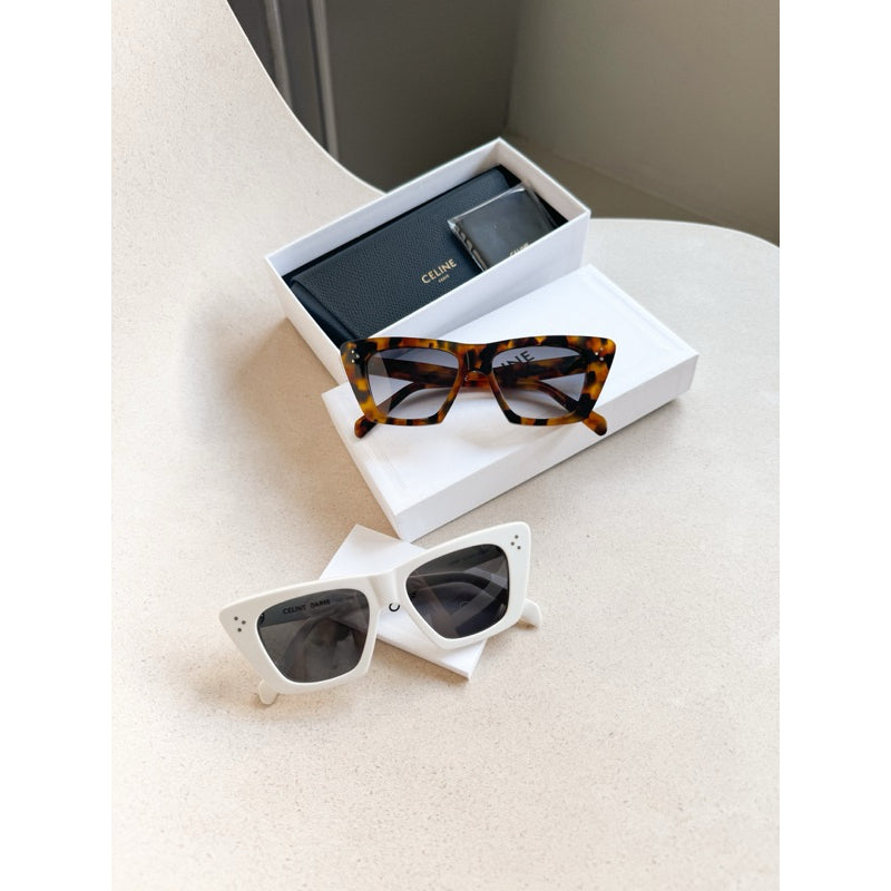 Celine Cat Eye  S187 Sunglasses ทรงสี่เหลี่ยมแคทอาย คลาสสิค ร้านแอมของแท้เท่านั้นค่า CL40187I