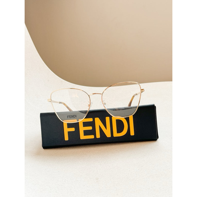 Fendi Cat Eye Metal Eyeglasses กรอบแว่นสายตา ทรงแคทอาย ของแท้ FE50007U