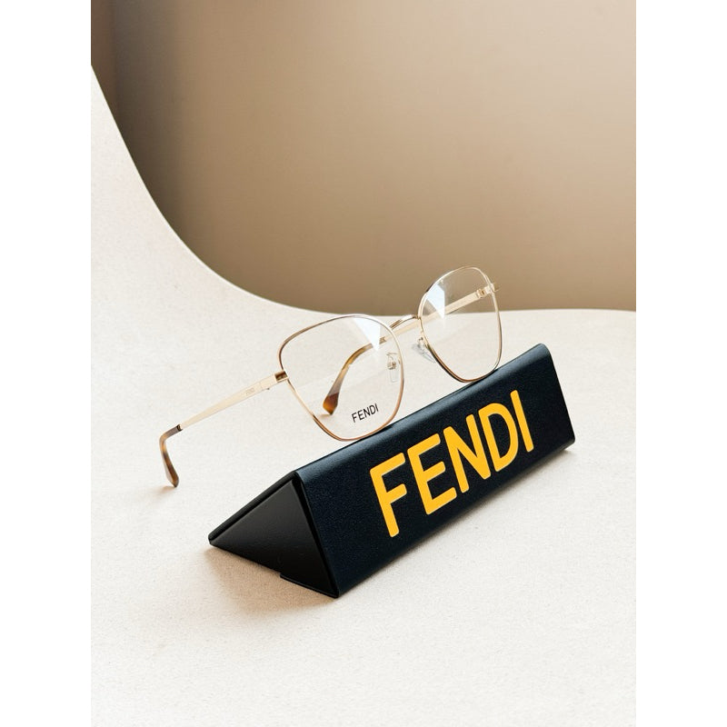 Fendi Cat Eye Metal Eyeglasses กรอบแว่นสายตา ทรงแคทอาย ของแท้ FE50007U