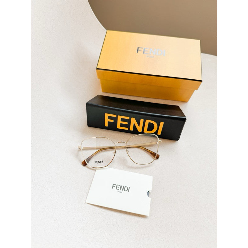 Fendi Cat Eye Metal Eyeglasses กรอบแว่นสายตา ทรงแคทอาย ของแท้ FE50007U