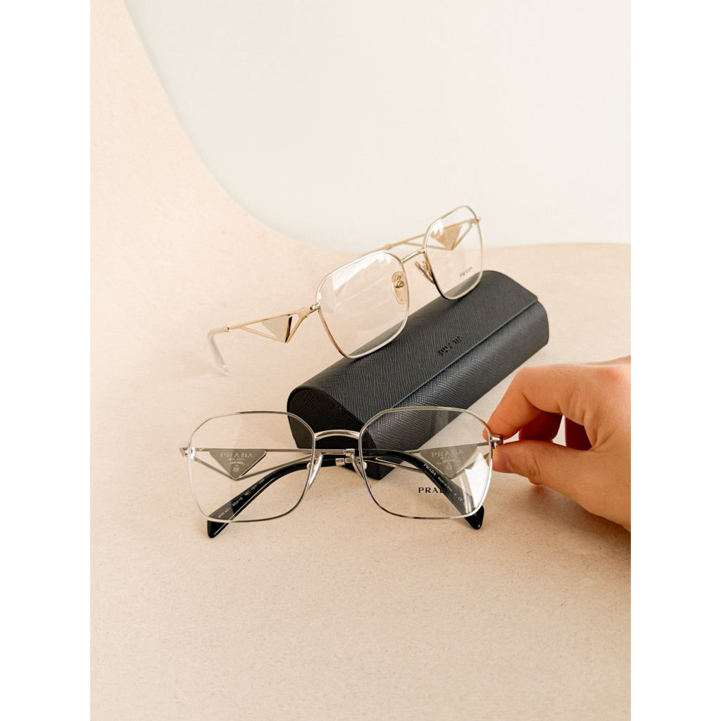 Prada กรอบแว่นสายตา A51V ของแท้ประกันศูนย์ ทรงสี่เหลี่ยมสวยโดดเด่น