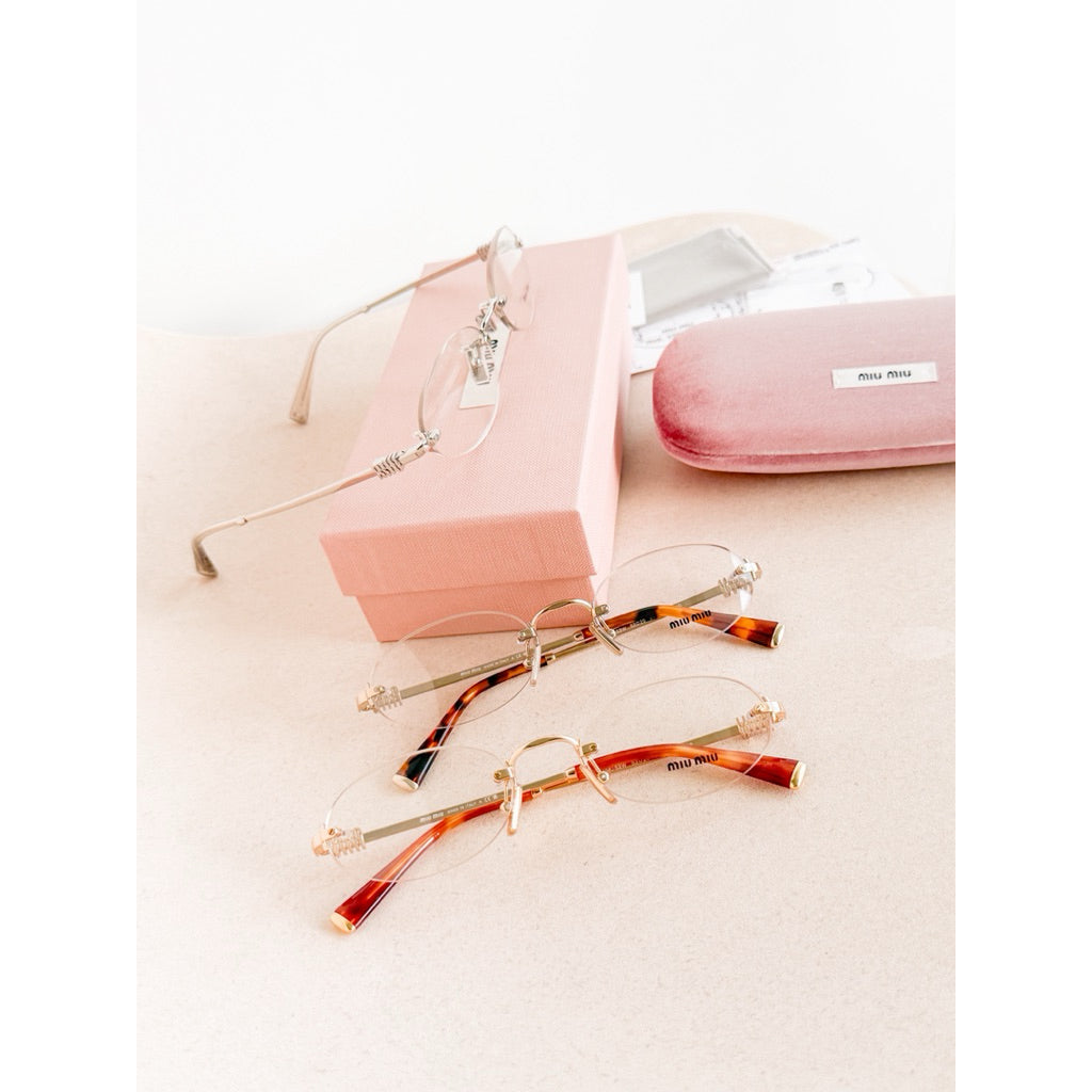 Miu Miu กรอบแว่นสายตา 53WV ไร้กรอบทรงรี สวยเลิฟยู ของแท้เท่านั้นนะค้า