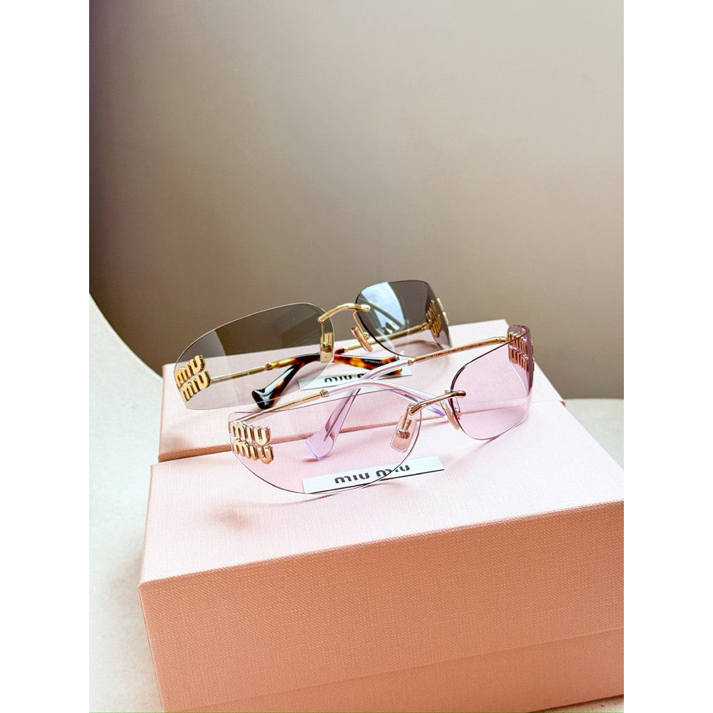 Miu Miu แว่นตารุ่น A51S ไร้กรอบโลโก้สวยตะโกน ร้านแอมของแท้เท่านั้นค่า