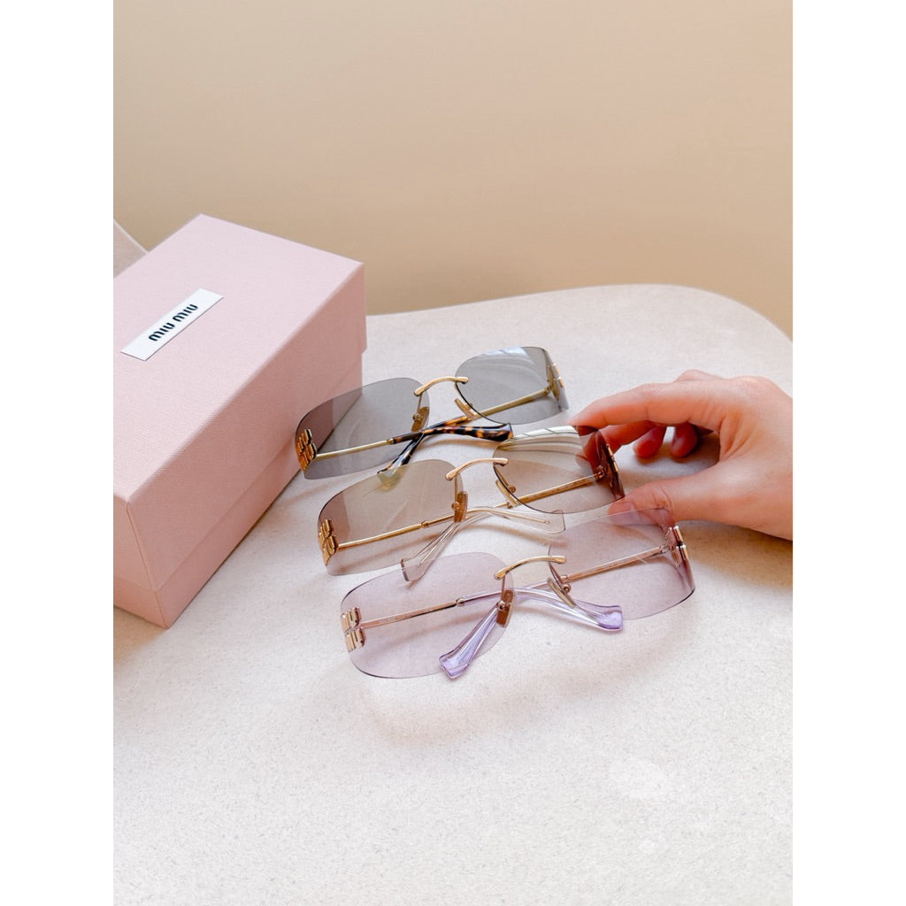 Miu Miu แว่นตารุ่น A51S ไร้กรอบโลโก้สวยตะโกน ร้านแอมของแท้เท่านั้นค่า