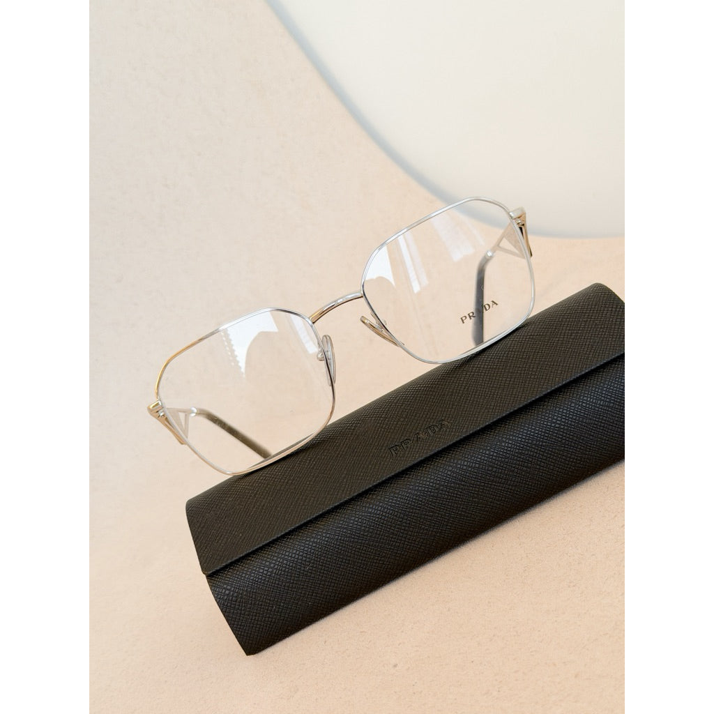 Prada กรอบแว่นสายตา A51V ของแท้ประกันศูนย์ ทรงสี่เหลี่ยมสวยโดดเด่น