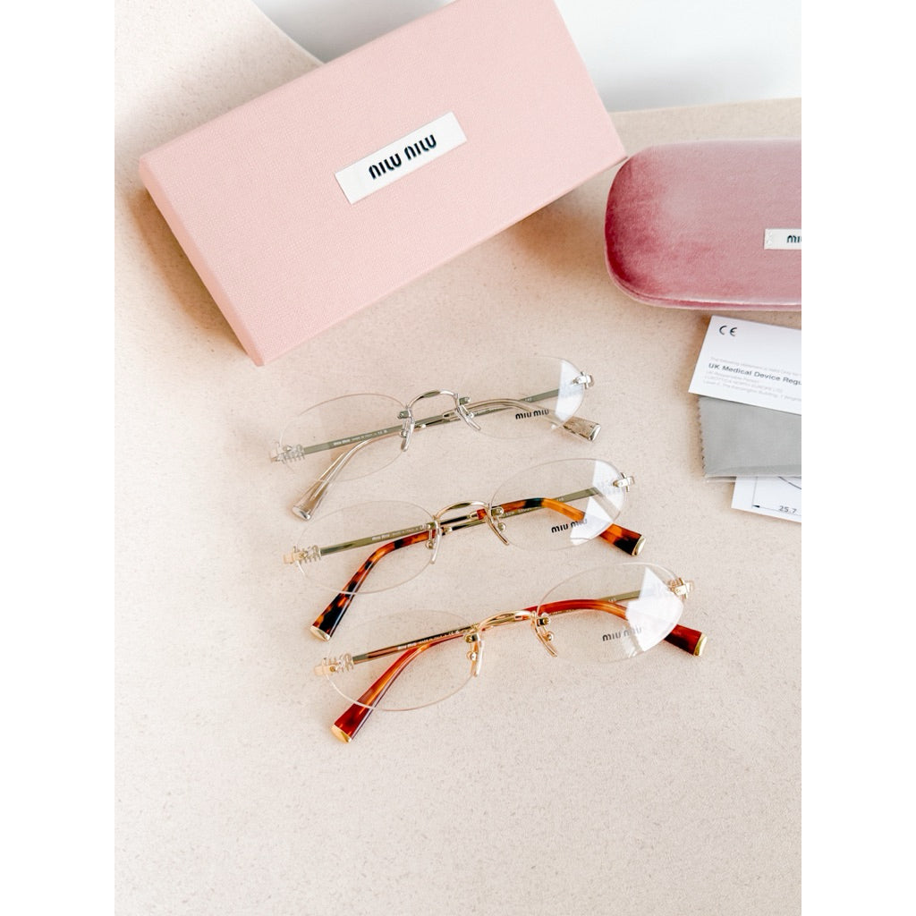 Miu Miu กรอบแว่นสายตา 53WV ไร้กรอบทรงรี สวยเลิฟยู ของแท้เท่านั้นนะค้า