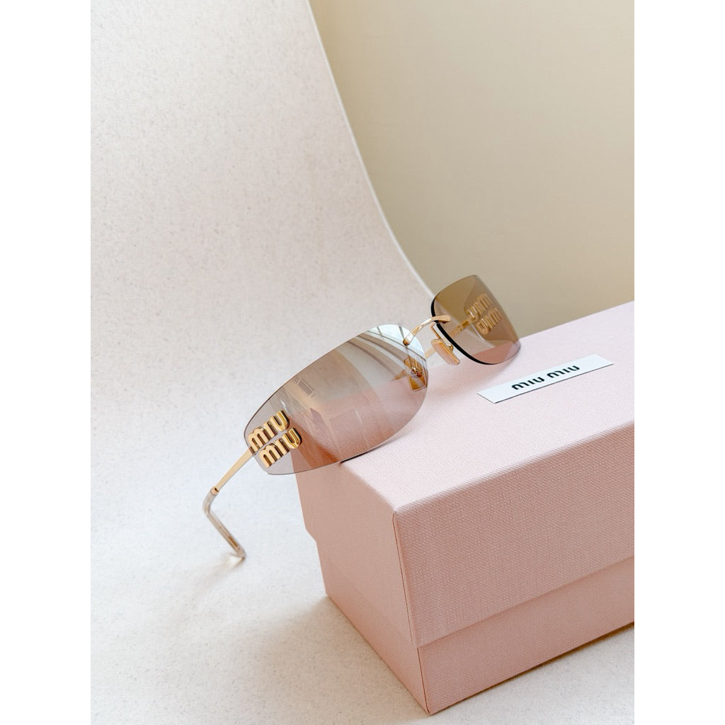 Miu Miu แว่นตารุ่น A51S ไร้กรอบโลโก้สวยตะโกน ร้านแอมของแท้เท่านั้นค่า
