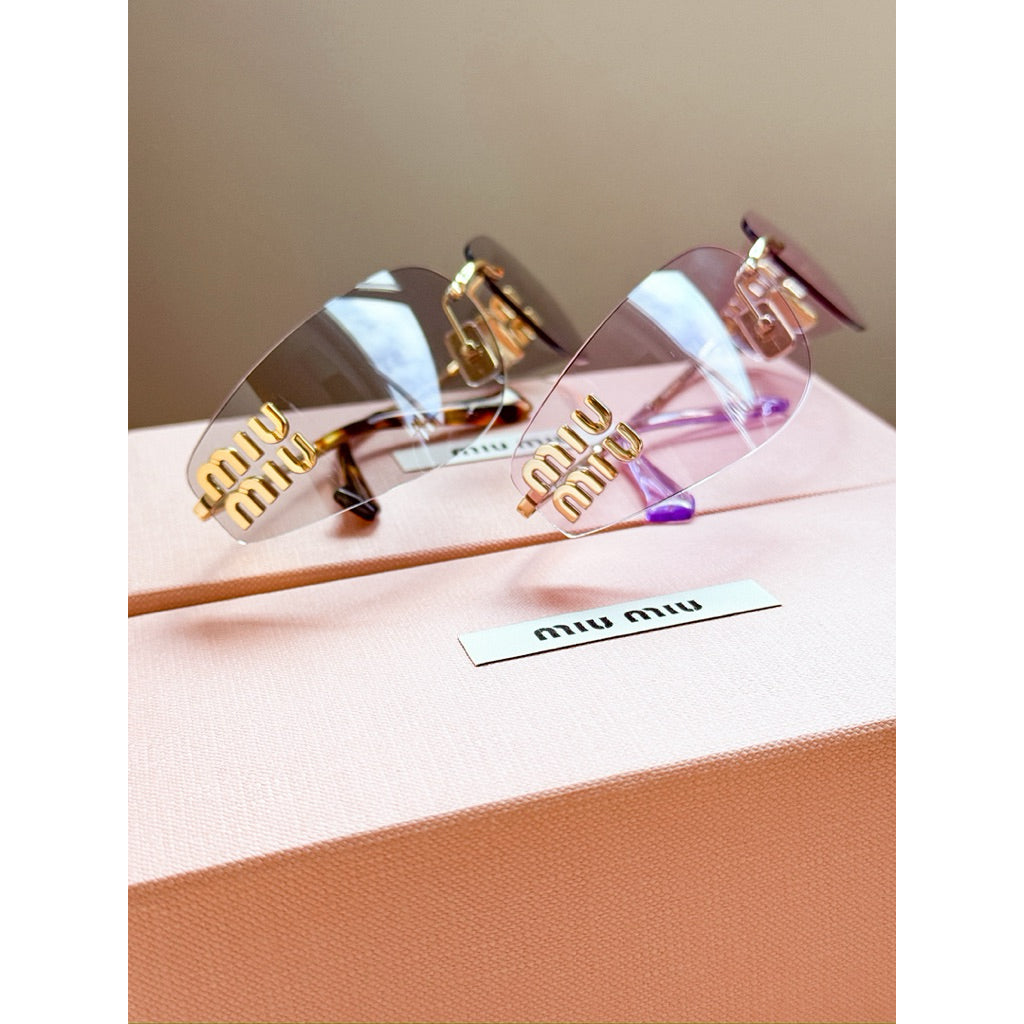 Miu Miu แว่นตารุ่น A51S ไร้กรอบโลโก้สวยตะโกน ร้านแอมของแท้เท่านั้นค่า